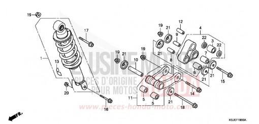 KISSEN, HINTEN CRF100FA de 2010